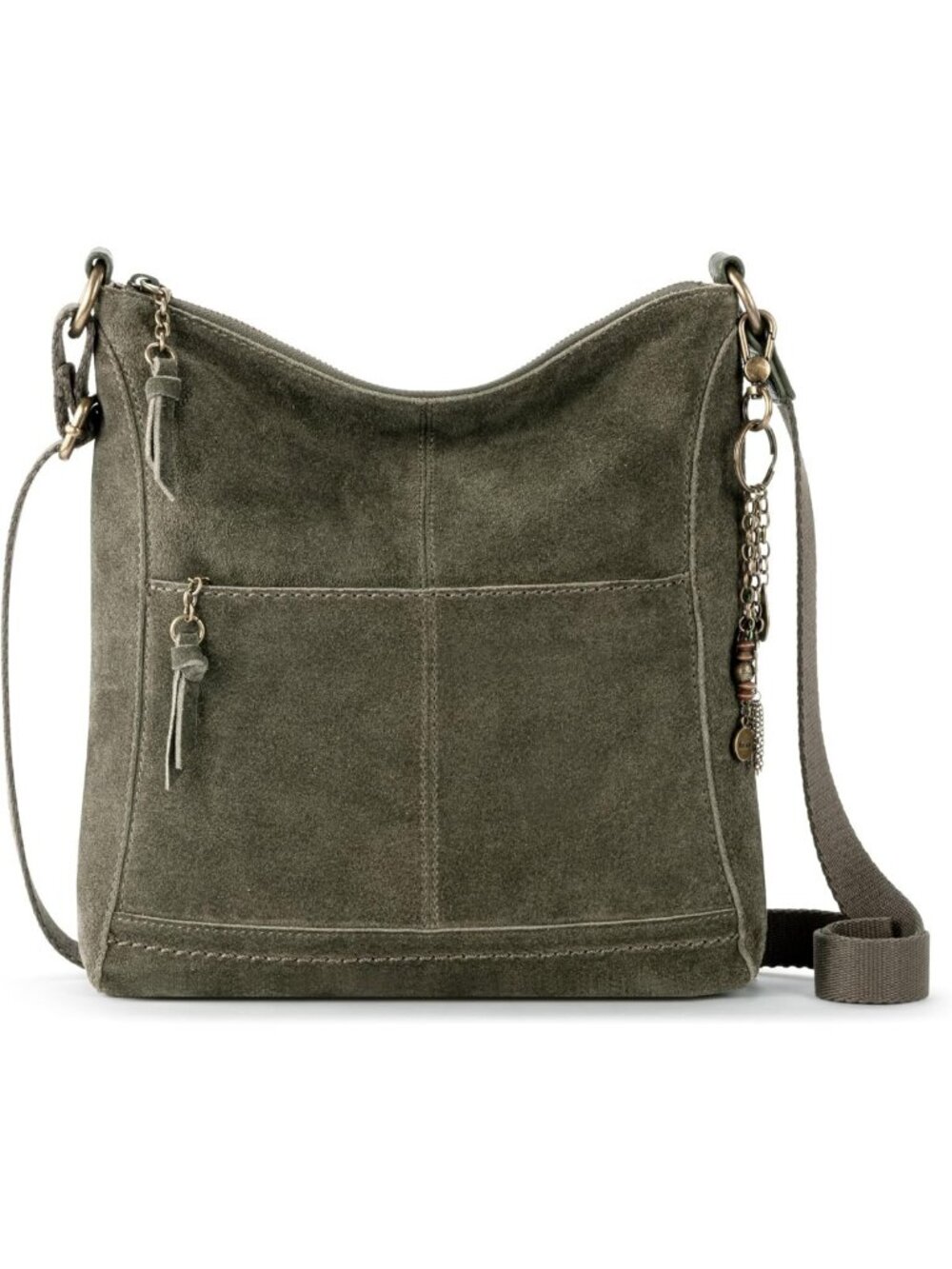 Stylish Leather Crossbody Purse with Zipper Closure & Adjustable Strap
